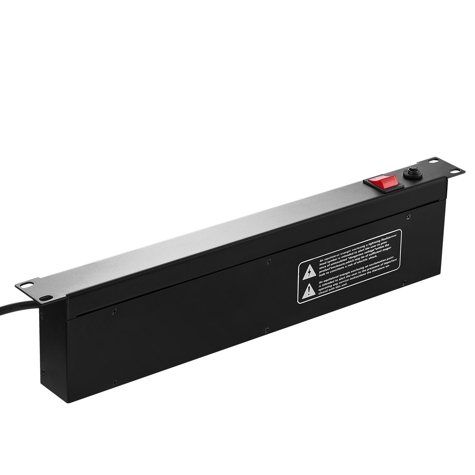 Regleta de alimentación de 19" 1U VEVOR con 8 tomas de corriente para montaje en rack y protección contra sobrecargas