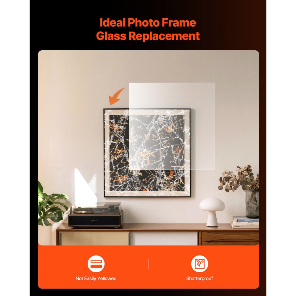 Láminas de plexiglás/PET VEVOR, paquete de 5, 61 x 91 cm, 0,1 cm de grosor, transparentes, flexibles, para manualidades, vidrio de repuesto para marcos de fotos, proyectos de exhibición DIY, fáciles de cortar.