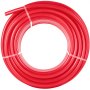 Bobina roja de tubo pex VEVOR con correas de sujeción blancas.