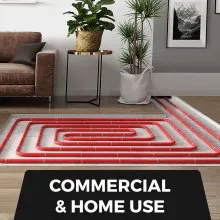 VEVOR 5/8 pulgadas x 500 pies PEX tubo barrera de oxígeno O2 EVOH Pex-B rojo radiante suelo calor duradero plomería flexible para residencial comercial radiante suelo calefacción Pex tubería