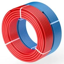 Tubería VEVOR PEX de 1/2 pulgada, 2 x 100 pies de longitud, tubería flexible PEX-A para agua potable, líneas de agua Pex para agua fría/caliente y fácil restauración, aplicaciones de plomería con cortador gratuito, azul y rojo