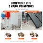 Compatible con 3 conectores principales: acopladores, codos y T para tuberías pex VEVOR en sistemas de agua fría/caliente y solares.