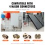 Compatibilidad de tuberías pex VEVOR con suministro de agua fría/caliente y sistemas de agua caliente solar, con conectores.