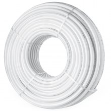 Tubería VEVOR PEX de 3/4 pulgadas, 500 pies de longitud, tubería flexible PEX-B para agua potable, líneas de agua Pex para agua fría/caliente y fácil restauración, aplicaciones de plomería con cortador y abrazaderas gratis, color blanco