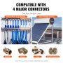 Tubería pex VEVOR compatible con acopladores, codos, tes y conectores a presión para sistemas de agua.