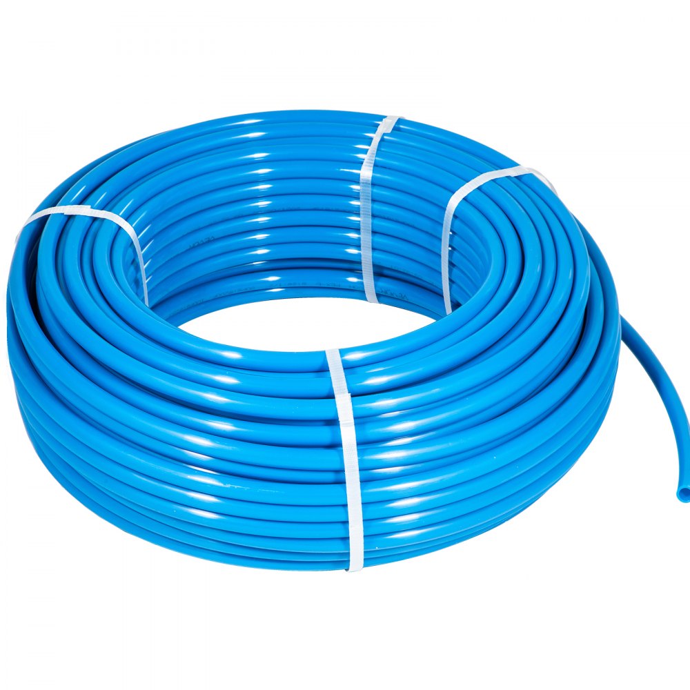 Tubería PEX VEVOR, tubería PEX de 1", manguera PEX flexible de 300 pies, sin barrera de oxígeno, serpentín de tubo PEX, línea de agua PEX de 80-160 psi, tubería PEX azul para plomería de agua fría y caliente, sistema de calefacción radiante de piso de circuito abierto.
