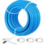 Tubería Pex VEVOR, tubería Pex de 1 pulgada, manguera Pex flexible de 300 pies, bobina de tubo Pex sin barrera de oxígeno, línea de agua Pex de 80-160 psi, tubería Pex azul para plomería de agua caliente y fría, sistema de calefacción por suelo radiante de circuito abierto.