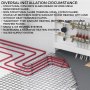 Opciones de instalación de tubos pex VEVOR con tubos rojos y colector del sistema de calefacción.
