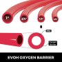 Tubo PEX de barrera de oxígeno VEVOR - Bobina de tubo de 1/2 pulgada x 500 pies - Tubo EVOH PEX-B para tubería Pex de calefacción de piso radiante comercial residencial (barrera O2 de 1/2 pulgada, 500 pies/rojo)