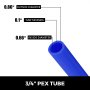 Tubo PEX VEVOR de 3/4 pulgadas, tubo PEX sin barrera de 500 pies, bobina de tubo Pex-b rojo para fontanería de agua fría y caliente, sistema de calefacción de suelo radiante de circuito abierto, tubo PEX (3/4 pulgadas sin barrera, 500 pies/azul)