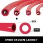 Tubería PEX VEVOR de 3/4" x 500 pies, barrera de oxígeno, O2 EVOH, Pex-B rojo, sistema de calefacción por suelo radiante hidrónico, tubería Pex (3/4" con barrera de oxígeno, 500 pies/rojo)