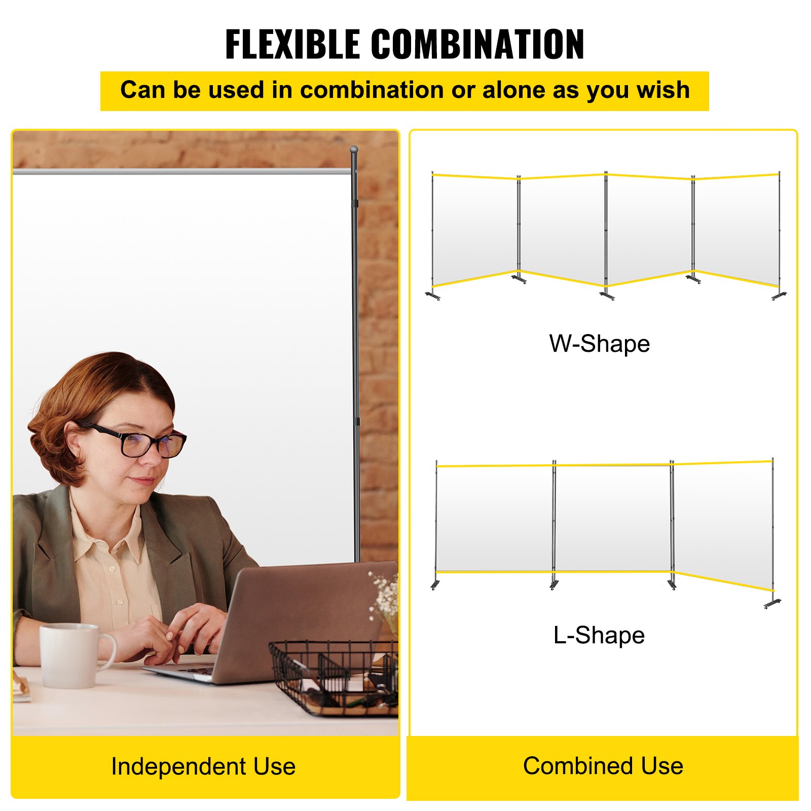 Tuspuzz Separador de Ambientes 1 Panel Pantalla de Privacidad Plegable Blanco