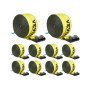 Correas de cabrestante VEVOR, 10 cm x 9 m, capacidad de carga de 2777 kg, resistencia a la rotura de 8277 kg, correas para camión con gancho plano, amarres para plataforma, control de carga para remolques, granjas, rescates, protección de árboles, amarillas (paquete de 10)