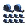 Correas de cabrestante VEVOR, 10 cm x 9 m, capacidad de carga de 2777 kg, resistencia a la rotura de 8277 kg, correas para camión con gancho plano, amarres para plataforma, control de carga para remolques, granjas, rescates, protección de árboles, color azul (paquete de 10)