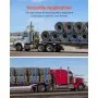 Correas de cabrestante VEVOR, 10 cm x 9 m, capacidad de carga de 2777 kg, resistencia a la rotura de 8277 kg, correas para camión con gancho plano, amarres para plataforma, control de carga para remolques, granjas, rescates, protección de árboles, color azul (paquete de 10)