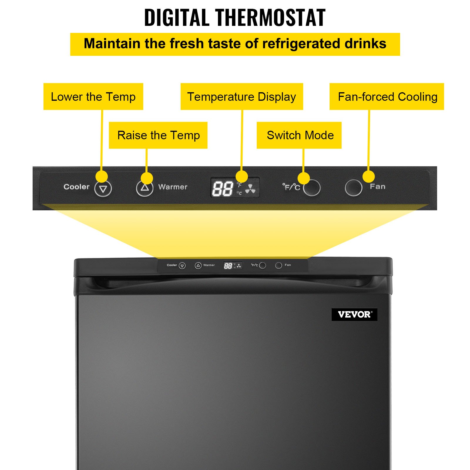 Tuspuzz, dispensador de cerveza Kegerator de tamaño completo, nevera negra , grifos dobles