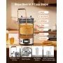 Sistema de elaboración de cerveza eléctrico VEVOR, olla de 35 L/9,2 galones, máquina para hacer cerveza casera todo en uno con bomba, dispositivo para hervir puré con panel, modo automático/manual, potencia de 100-1800 W, temperatura de 25-100 °C, temporizador de 1-180 min, memoria de recetas.