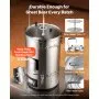 Sistema de elaboración de cerveza eléctrico VEVOR, olla de 35 L/9,2 galones, máquina para hacer cerveza casera todo en uno con bomba, dispositivo para hervir puré con panel, modo automático/manual, potencia de 100-1800 W, temperatura de 25-100 °C, temporizador de 1-180 min, memoria de recetas.
