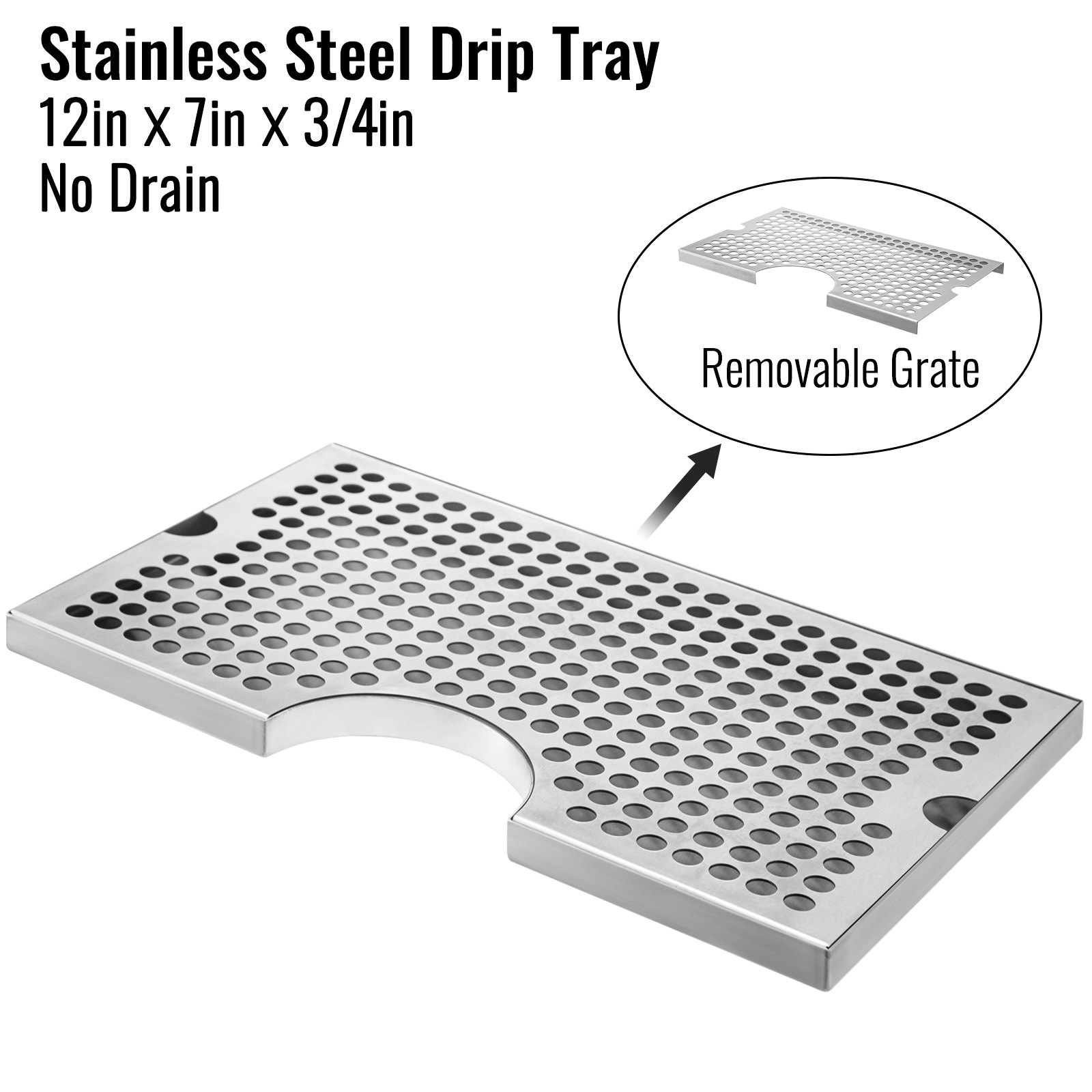 VEVOR Torre de Cerveza de Acero Inoxidable 360 x 76 mm con Bandeja de Goteo