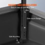VEVOR Estante para camión, estante extensible para escalera de camión de 19 a 34 pulgadas, altura ajustable de 38.6 a 43.6 pulgadas, estante de escalera de acero de capacidad de 250 libras para camión