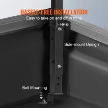 VEVOR Estante para camión, estante extensible para escalera de camión de 19 a 34 pulgadas, altura ajustable de 38.6 a 43.6 pulgadas, estante de escalera de acero de capacidad de 250 libras para camión