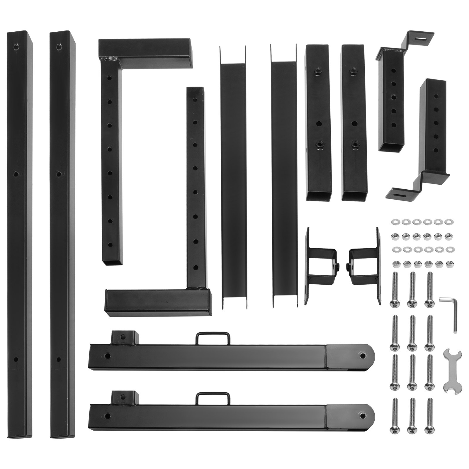 VEVOR Estante para camión, estante extensible para escalera de camión de 19 a 34 pulgadas, altura ajustable de 38.6 a 43.6 pulgadas, estante de escalera de acero de capacidad de 250 libras para camión