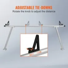 VEVOR Estante para camión, capacidad de 800 libras, estante de escalera de aluminio de 71 x 31 pulgadas para camión con 8 abrazaderas en C sin perforación, juego de dos barras para kayak, tabla de surf, madera, escalera