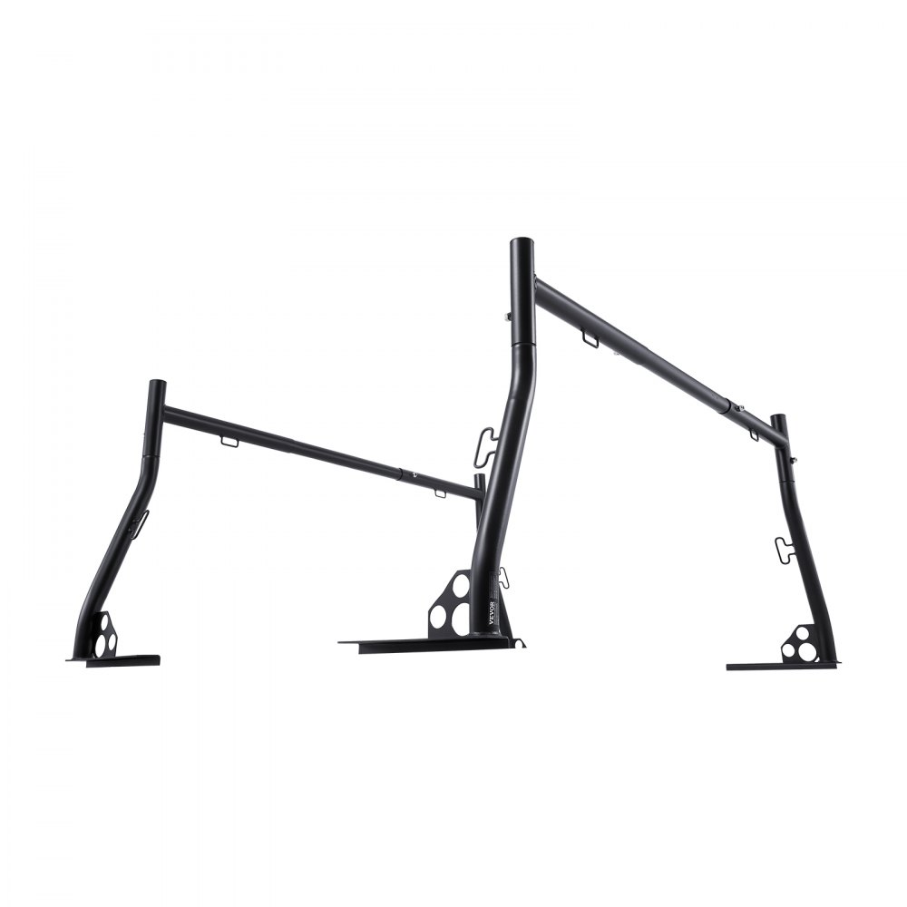 VEVOR Truck Ladder Rack, 49-73 in Width, Extendable Universal Cargo Rack, Heavy Duty Steel with 800 lbs Static Load Capacity, Ideal for Canoes, Surfboards, Ladders, Lumber, Tents, and Large Cargo