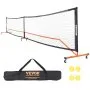 Red de Pickleball VEVOR, sistema portátil de Pickleball de tamaño reglamentario de 6,7 m con bolsa de transporte, pelotas y ruedas, marco de metal resistente a la intemperie y red de PE resistente, para entrada de vehículos en patios exteriores.