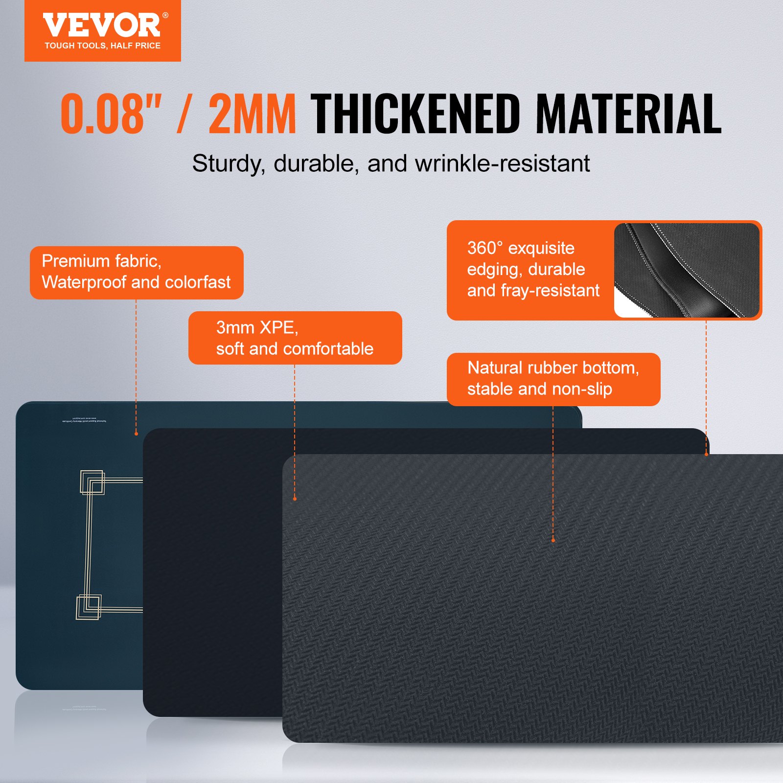 VEVOR - Tapete de póker plegable de 187 x 89 cm para mesa de póker, para 6-8 jugadores, con bolsa de transporte, impermeable, para sala de póker, rectangular, verde