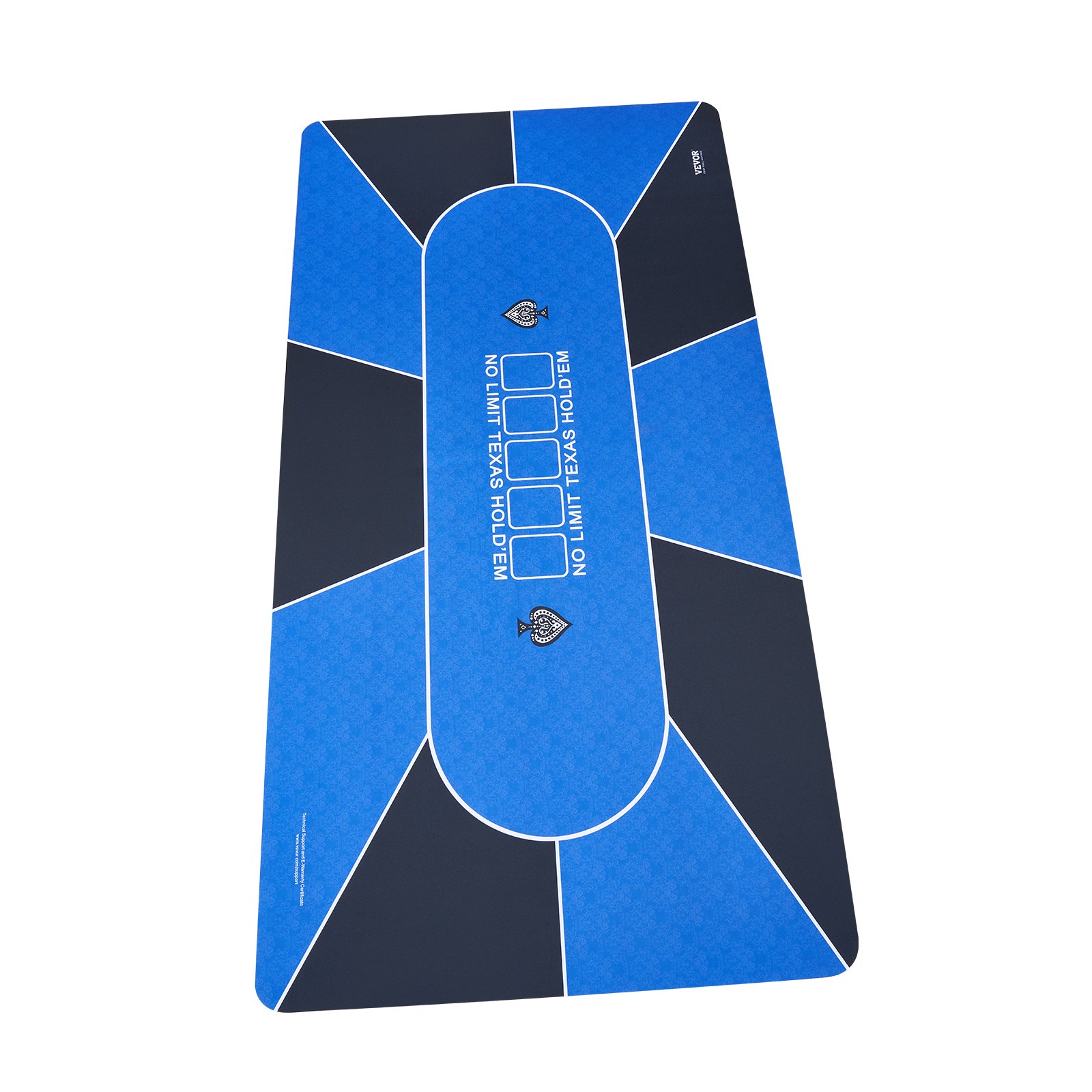 Mesa de póquer VEVOR de 70 x 35 pulgadas, plegable, con bolsa, para 6-8 jugadores, color azul