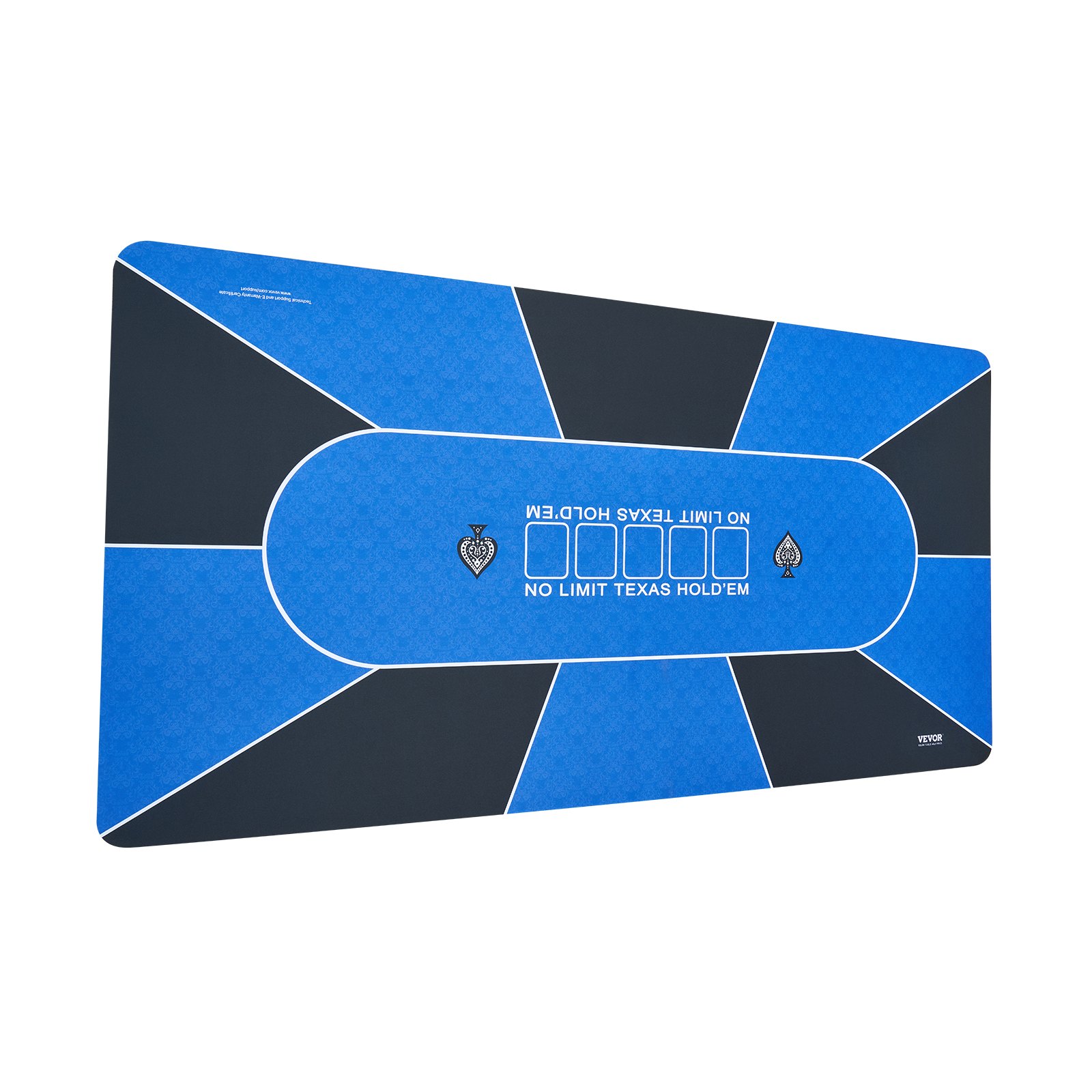 Mesa de póquer VEVOR de 70 x 35 pulgadas, plegable, con bolsa, para 6-8 jugadores, color azul