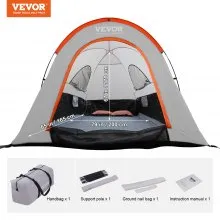 Carpa para camioneta VEVOR, carpa para camioneta de 6.4'-6.7' con capa para lluvia y bolsa de transporte, carpa impermeable para camión de doble capa PU2000mm, con capacidad para 2-3 personas, para acampar, viajar, actividades al aire libre