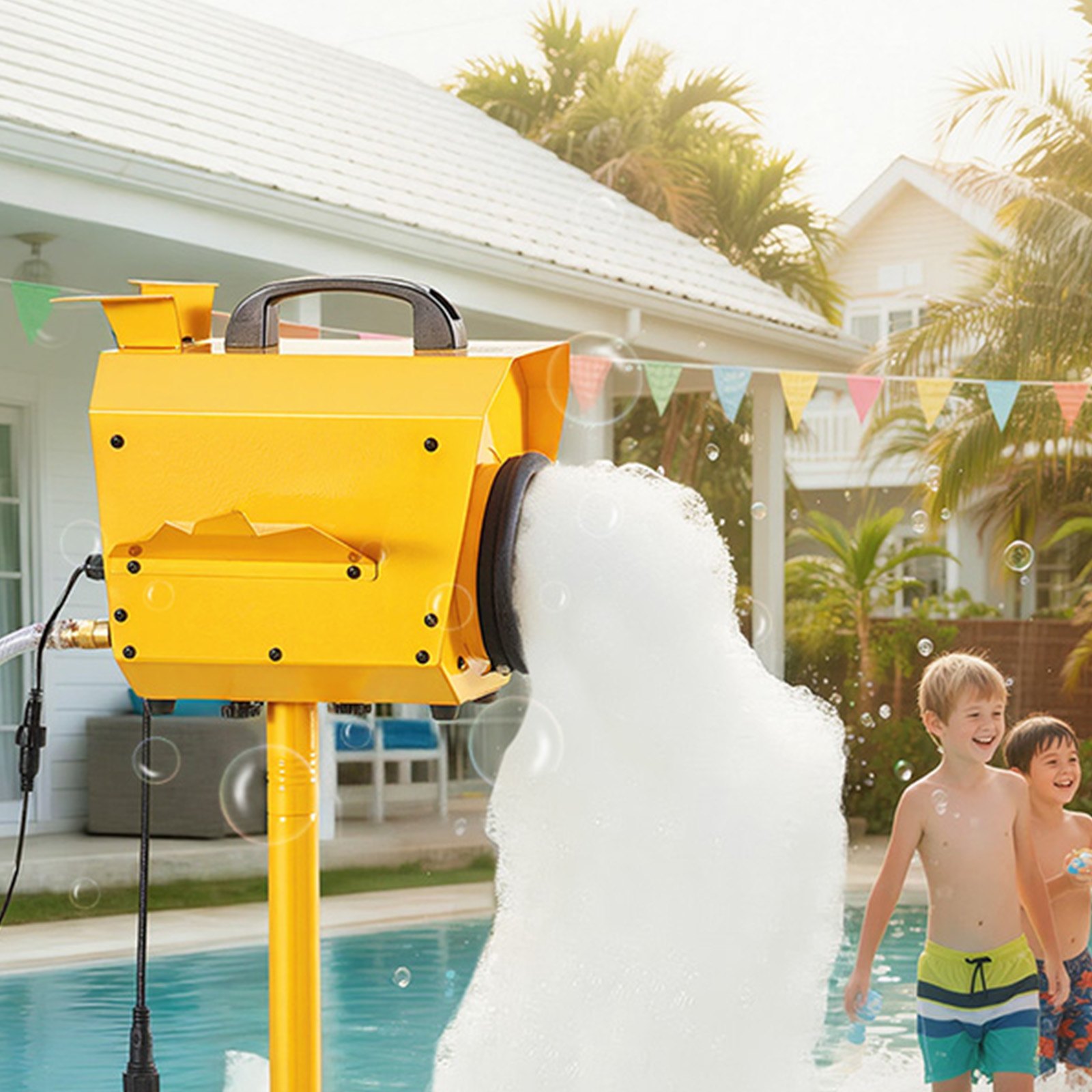 Máquina de espuma VEVOR, cañón de espuma con control de ángulo ajustable para fiestas, cañón de burbujas con tanque de agua de 21 cuartos, diseño vertical estable, generador de espuma densa para reuniones, celebraciones y fiestas.