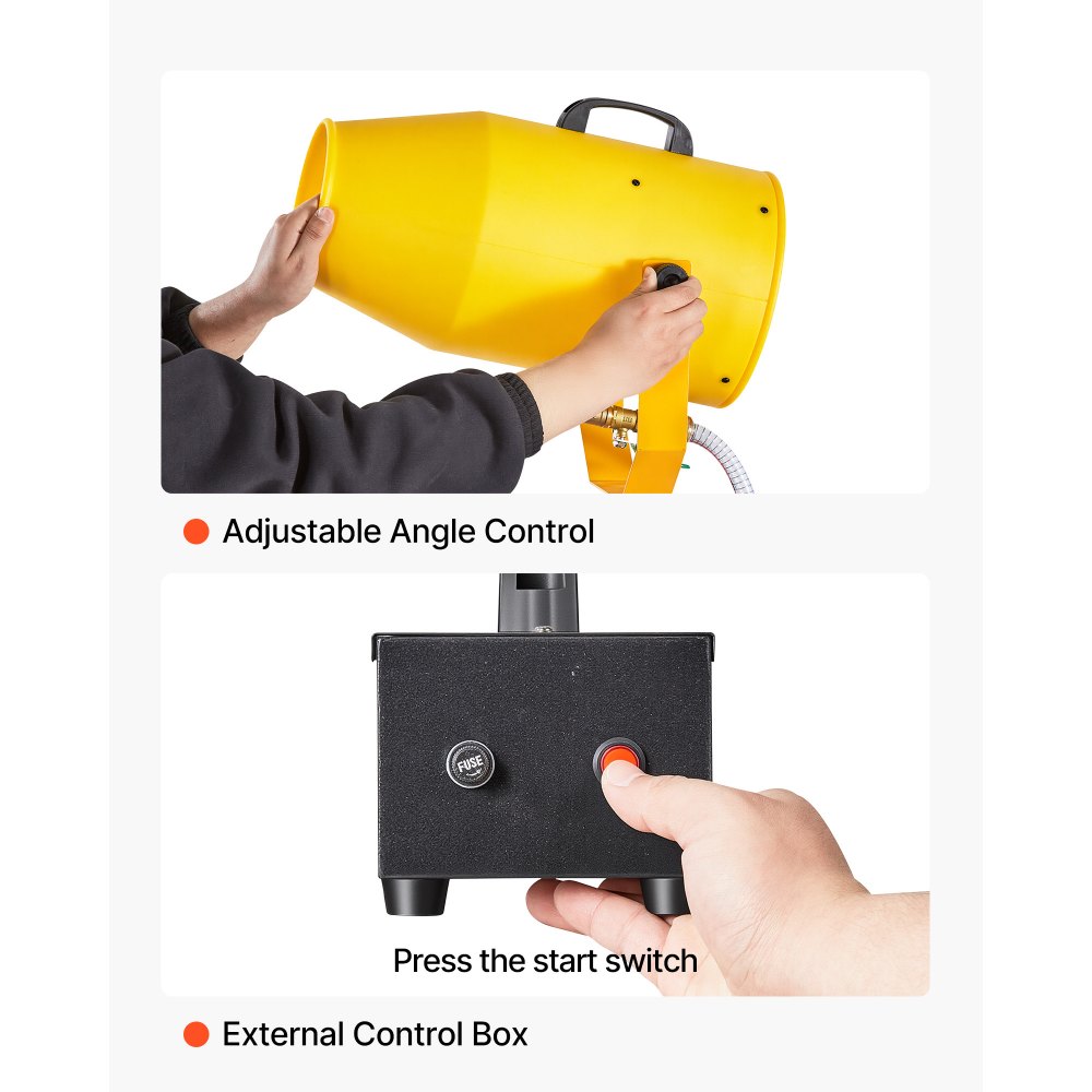 Máquina de espuma VEVOR, cañón de espuma para fiestas con alcance de 9,84 a 16,40 pies, cañón de burbujas con tanque de agua de 74 cuartos de galón, diseño vertical estable, generador de espuma densa para reuniones, celebraciones y fiestas.