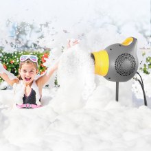 Máquina de espuma para fiestas, cañón de espuma de 115 W, color gris y amarillo