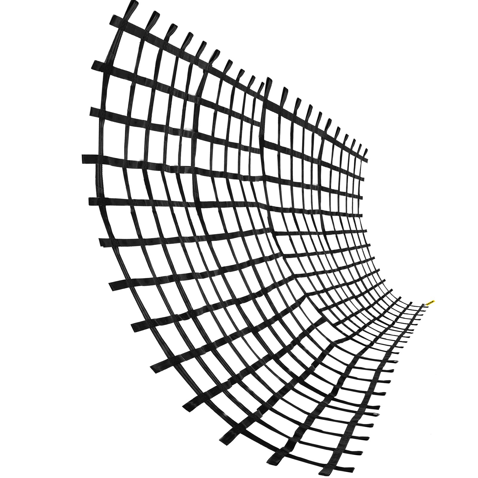 VEVOR Red de Carga para Escalada de 12' x 12', Escalera de Cuerda, Columpio, Red de Carga para Escalada de Poliéster para Patio de Juegos, Red de Carga Militar Grande para Escalada, Color Negro