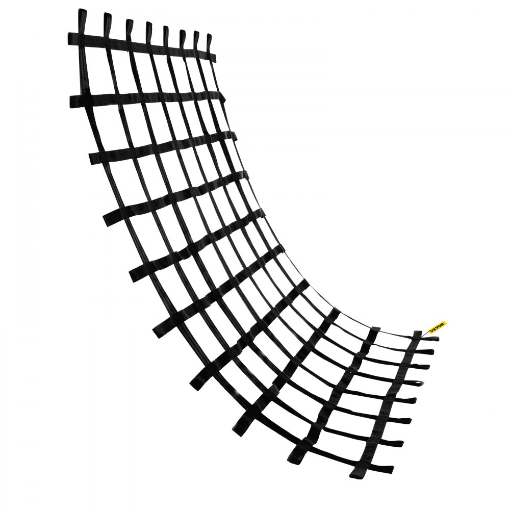 VEVOR Red de Carga para Escalada de 8' x 6', Escalera de Cuerda, Columpio, Red de Carga para Escalada de Poliéster para Patio de Juegos, Red de Carga Militar Grande para Escalada, Color Negro