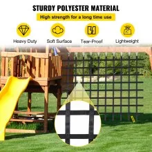 Red de carga para escalada VEVOR, red de escalada para patio de juegos de 8' x 6', material de poliéster, escalera de cuerda, columpio, red de carga militar grande para escalada para niños y adultos, interior y exterior, casa del árbol, gimnasios de la selva