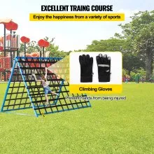 Red de carga para escalada VEVOR, red de escalada para patio de juegos de 8' x 6', material de poliéster, escalera de cuerda, columpio, red de carga militar grande para escalada para niños y adultos, interior y exterior, casa del árbol, gimnasios de la selva