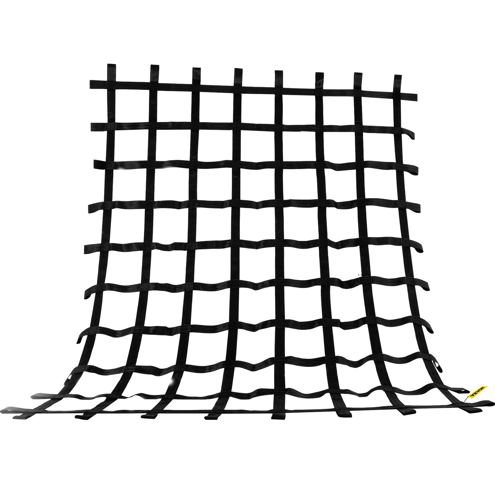 VEVOR Red de Carga para Escalada de 8' x 6', Escalera de Cuerda, Columpio, Red de Carga para Escalada de Poliéster para Patio de Juegos, Red de Carga Militar Grande para Escalada, Color Negro