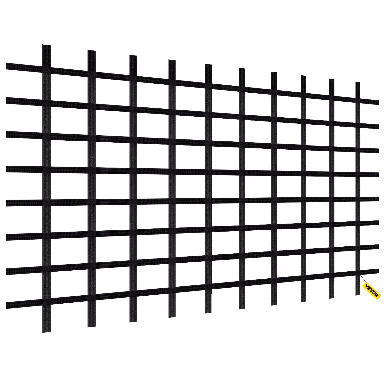 VEVOR Red de Carga para Escalada de 8' x 6', Escalera de Cuerda, Columpio, Red de Carga para Escalada de Poliéster para Patio de Juegos, Red de Carga Militar Grande para Escalada, Color Negro