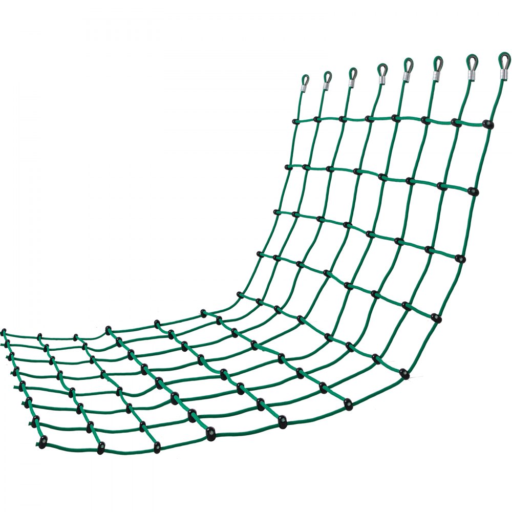 Red de carga para escalada VEVOR, red de escalada de 70 x 119 pulgadas, red de carga para escalada de poliéster, escalera de cuerda, columpio, red de carga militar grande para escalada para niños y adultos, interior y exterior, casa del árbol, verde