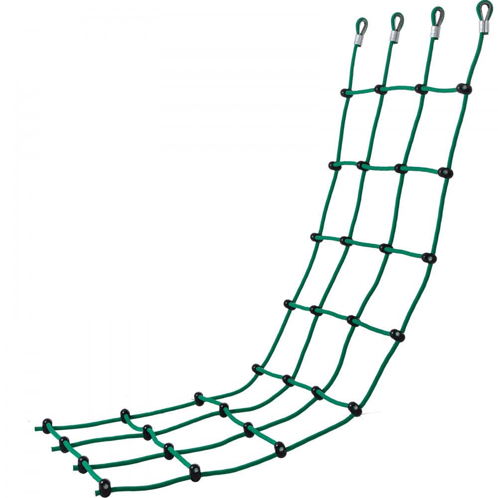 VEVOR Red de Carga para Escalada, Escalera de Cuerda, Columpio, Red de Carga para Escalada de Poliéster a Patio Juegos, para Niños y Adultos, Interior y Exterior, Casa del Árbol, Verde, 76,2 x 226 cm