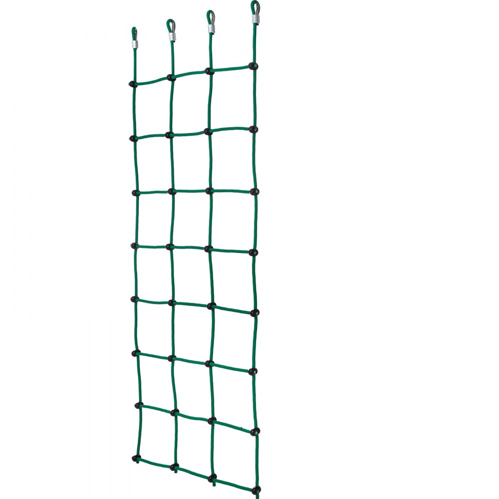 VEVOR Red de Carga para Escalada, Escalera de Cuerda, Columpio, Red de Carga para Escalada de Poliéster a Patio Juegos, para Niños y Adultos, Interior y Exterior, Casa del Árbol, Verde, 76,2 x 226 cm