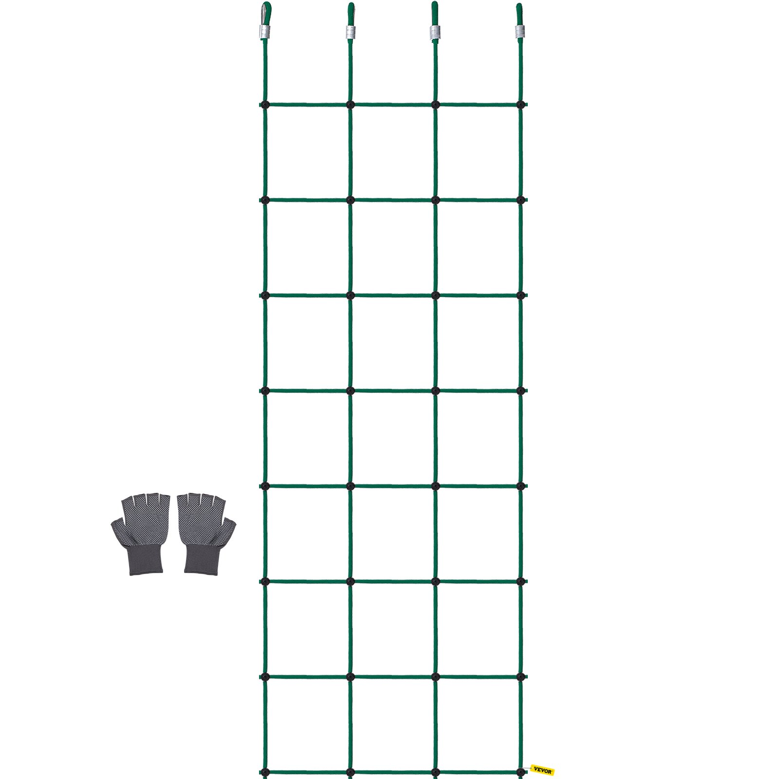 VEVOR Red de Carga para Escalada, Escalera de Cuerda, Columpio, Red de Carga para Escalada de Poliéster a Patio Juegos, para Niños y Adultos, Interior y Exterior, Casa del Árbol, Verde, 76,2 x 226 cm