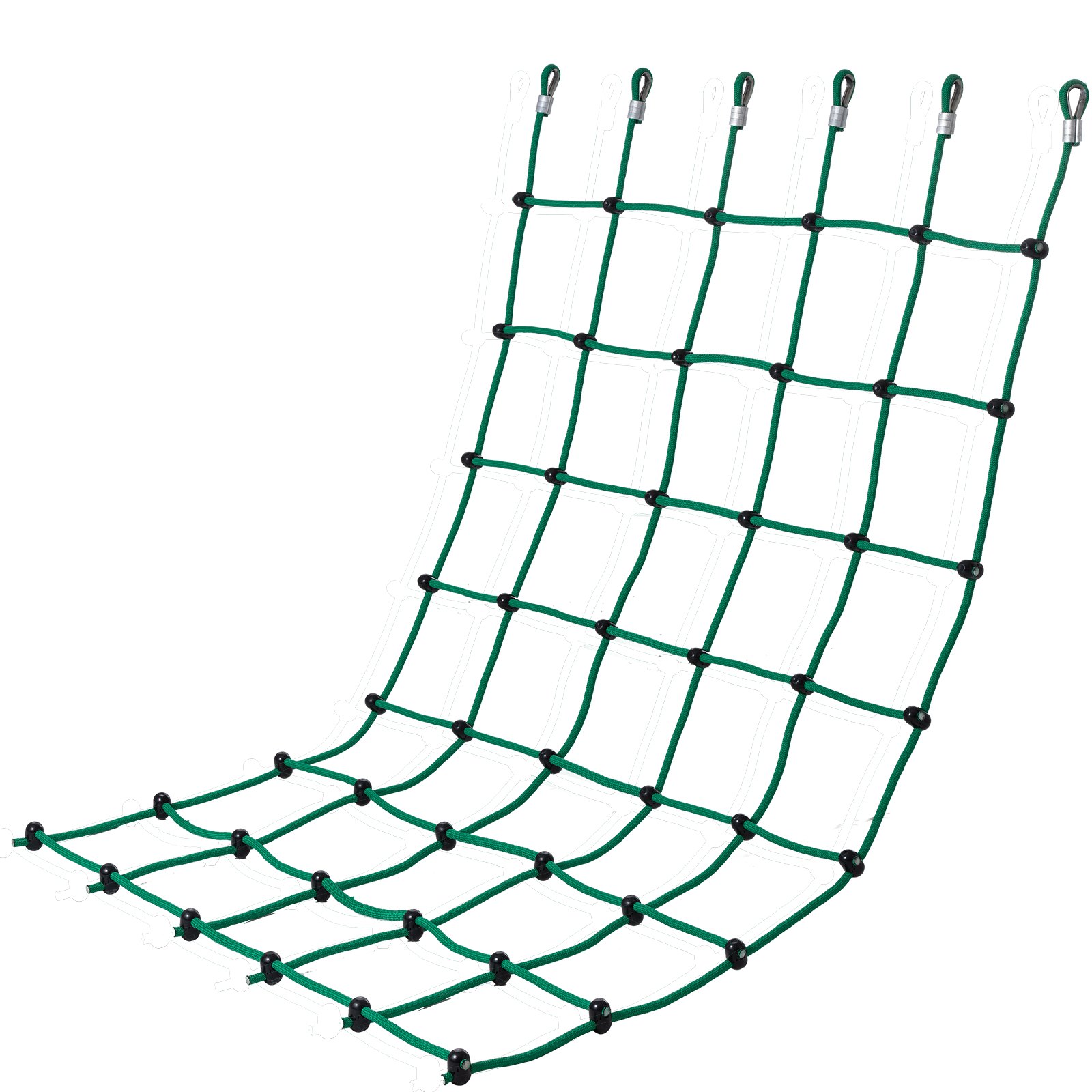 Red de carga para escalada VEVOR, 125 x 195 cm, red de carga de poliéster para juegos infantiles, escalera de cuerda, columpio, red de carga militar grande para escalada para niños y adultos, interior y exterior, casa del árbol, verde