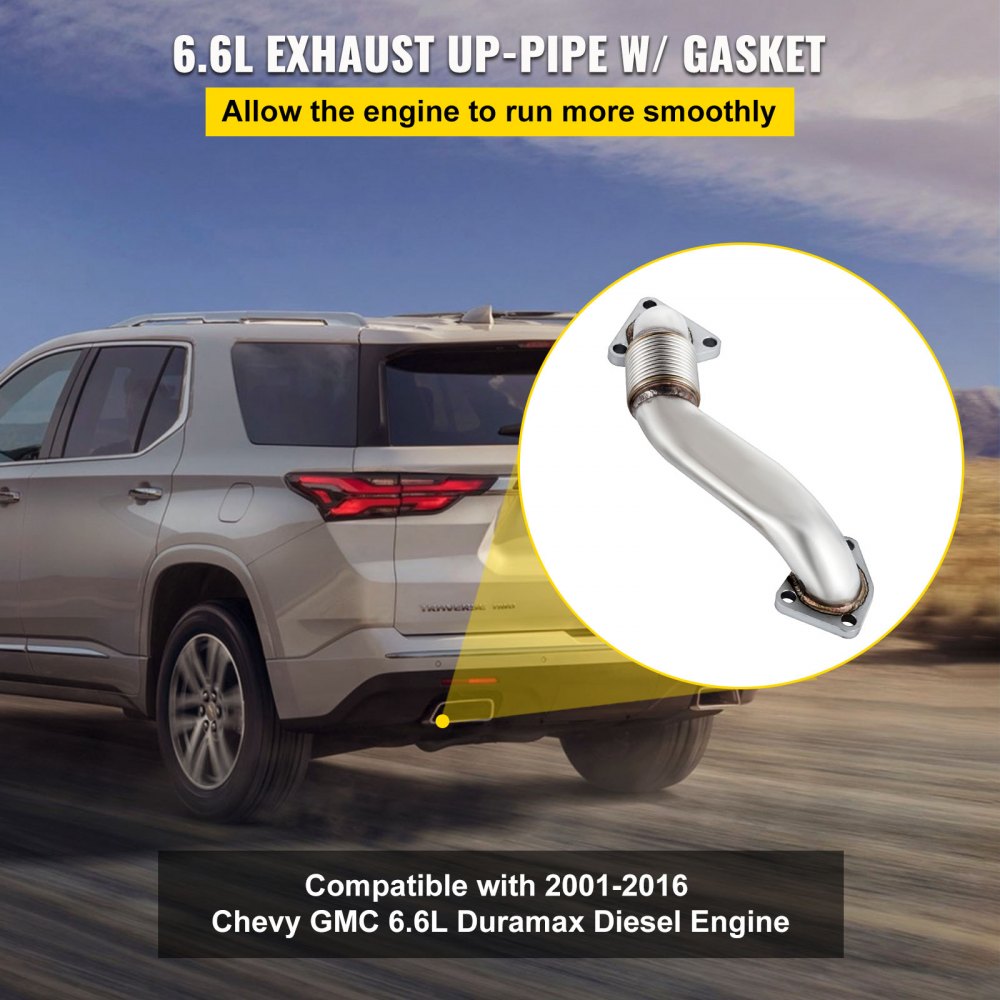 VEVOR Duramax - Perno de cabecera en el tubo superior del lado del pasajero con juntas para GM 6.6L Diesel LB7 LLY LBZ LMM LML 6.6L 2001-2016, color plateado