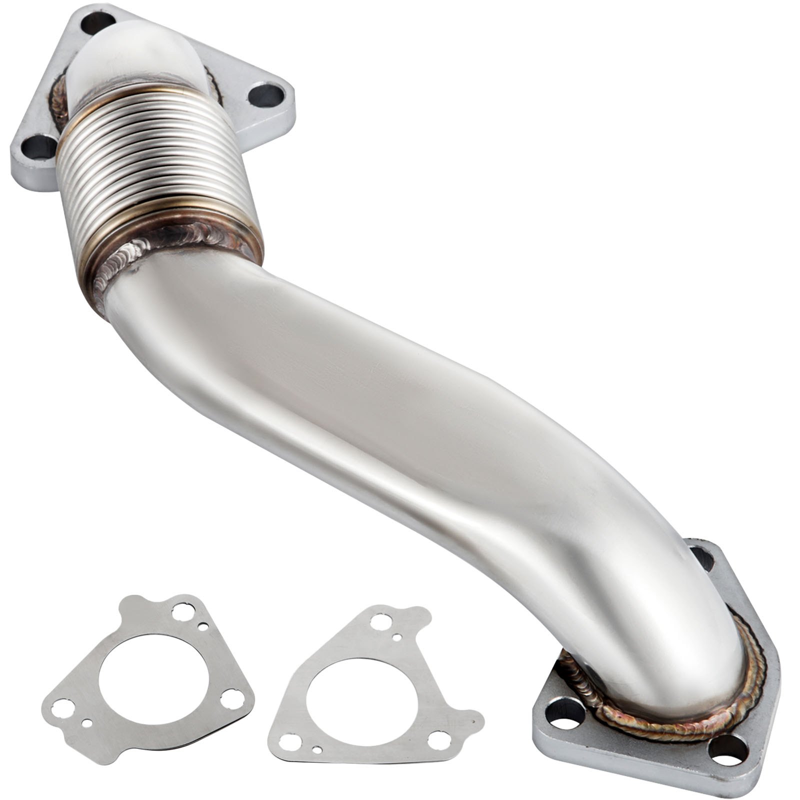 Tubo ascendente VEVOR duramax con juntas, elegante diseño en acero inoxidable.
