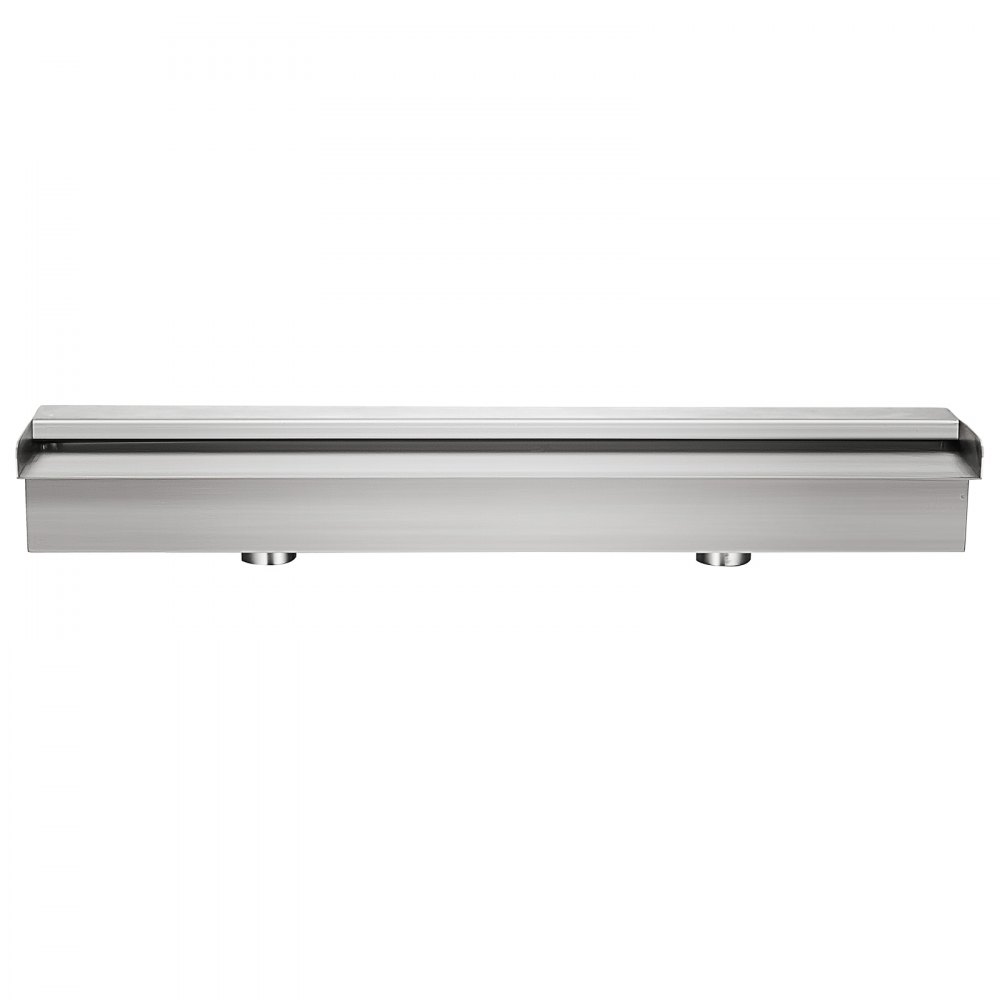 Fuente de piscina VEVOR de acero inoxidable con un diseño elegante y rectangular.